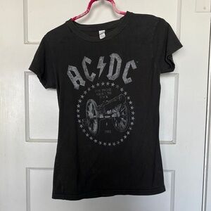 AC/DC 2015/16 Rock or Bust US Tour Charcoal Kids Tee with Graphic Print Size M
